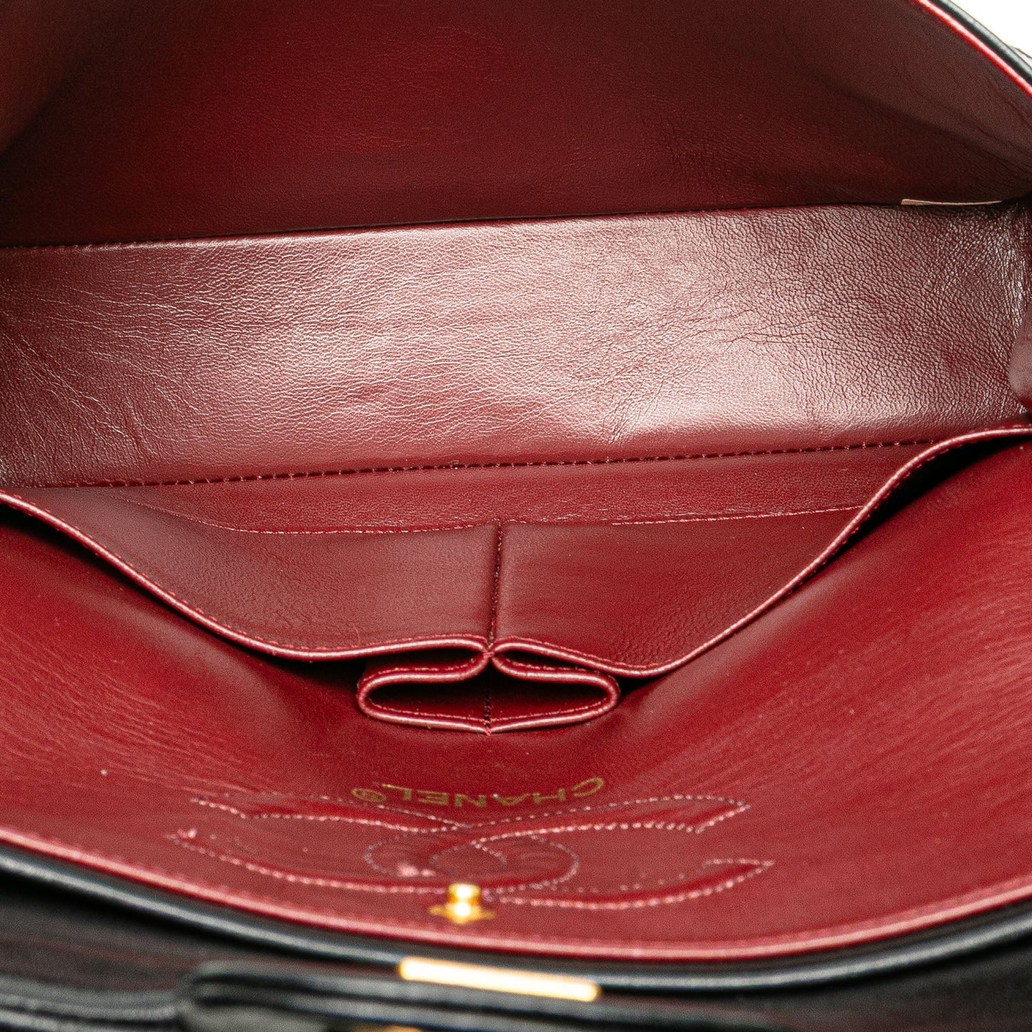 Black Chanel Medium Classic Lambskin Double Flap Shoulder Bag