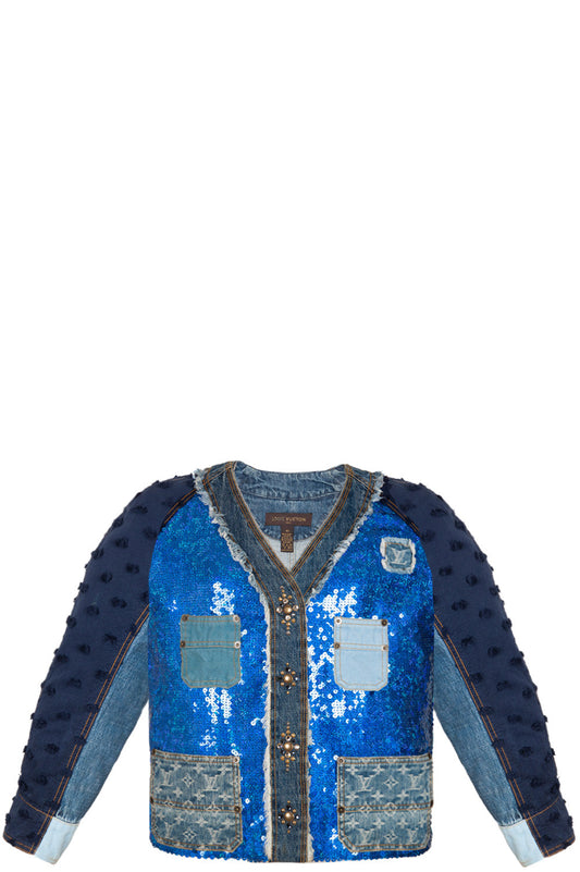 LOUIS VUITTON Denim Jacket Sequins SS 2005