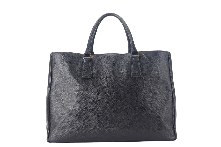 PRADA SAFFIANO LUX BLACK LEATHER (BN2274) GOLD HARDWARE WITH STRAPS, CARD AND DUST COVER