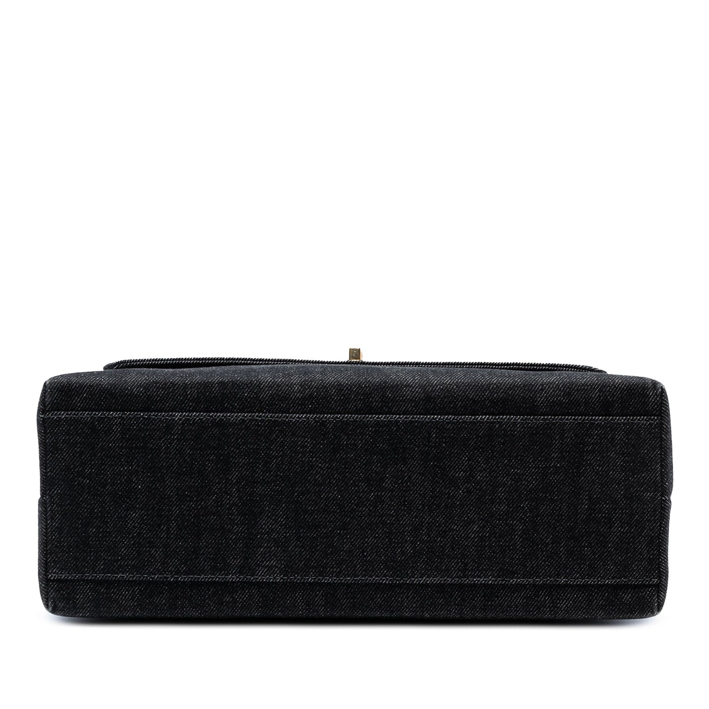 Black Chanel CC Denim Kelly Top Handle Bag