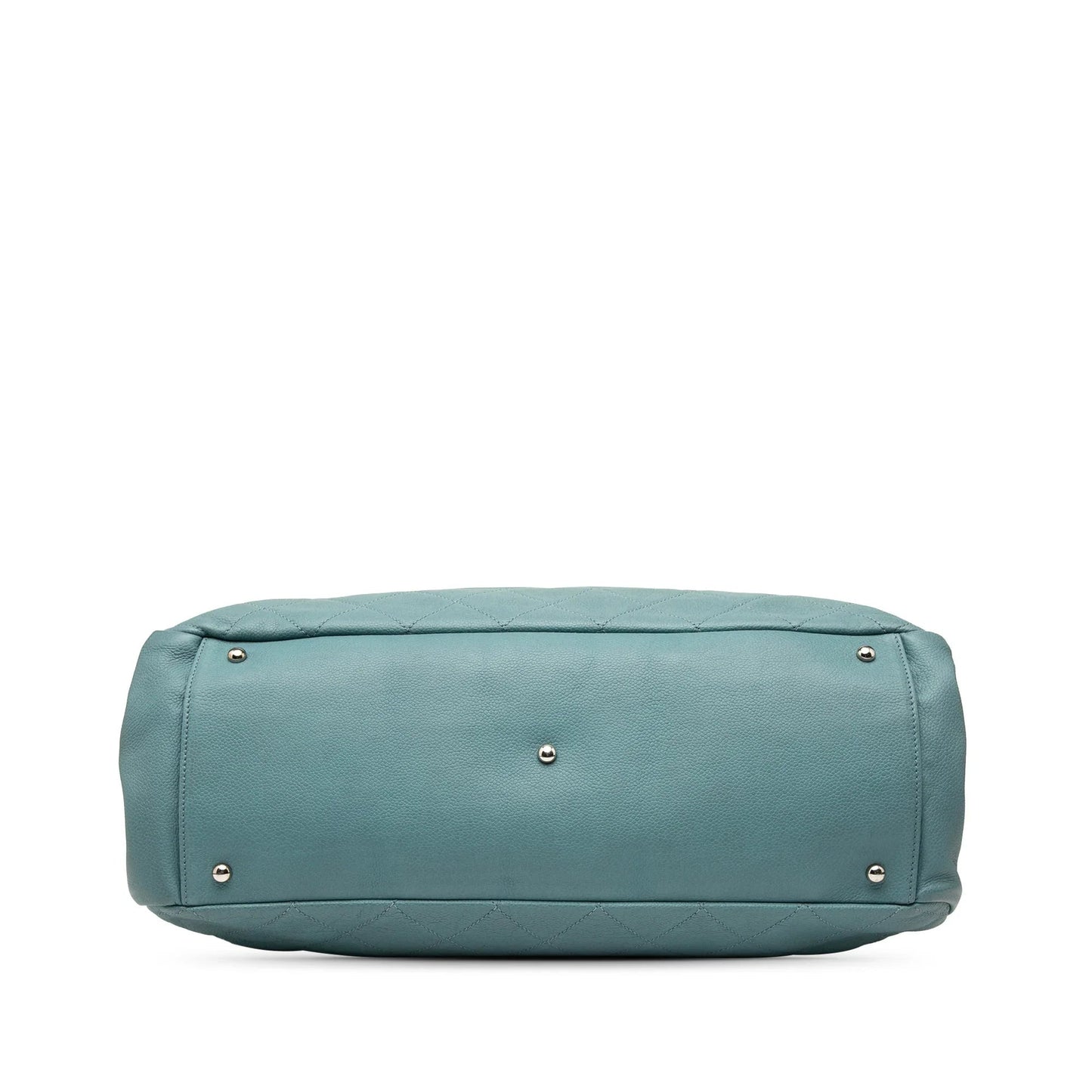 Teal Blue Chanel Quilted Caviar Timeless Tote XL