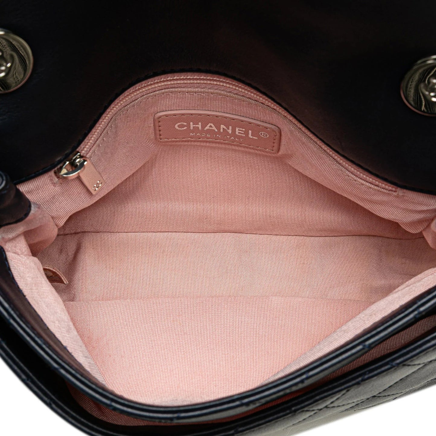 Blue Chanel Quilted Lambskin and Tweed Elegant Trim Flap Satchel