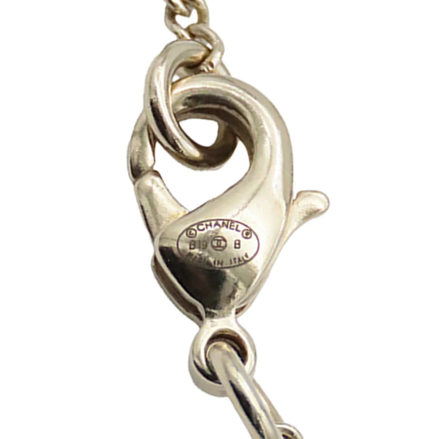 Gold Chanel Gold Plated Enamel CC and Rhinestones Flower Pendant Necklace