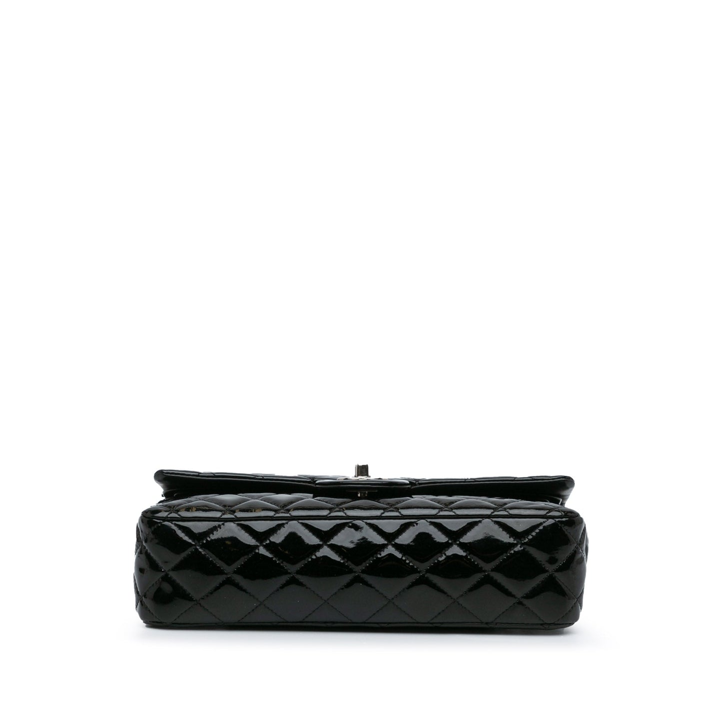 Black Chanel Medium Classic Patent Double Flap Shoulder Bag