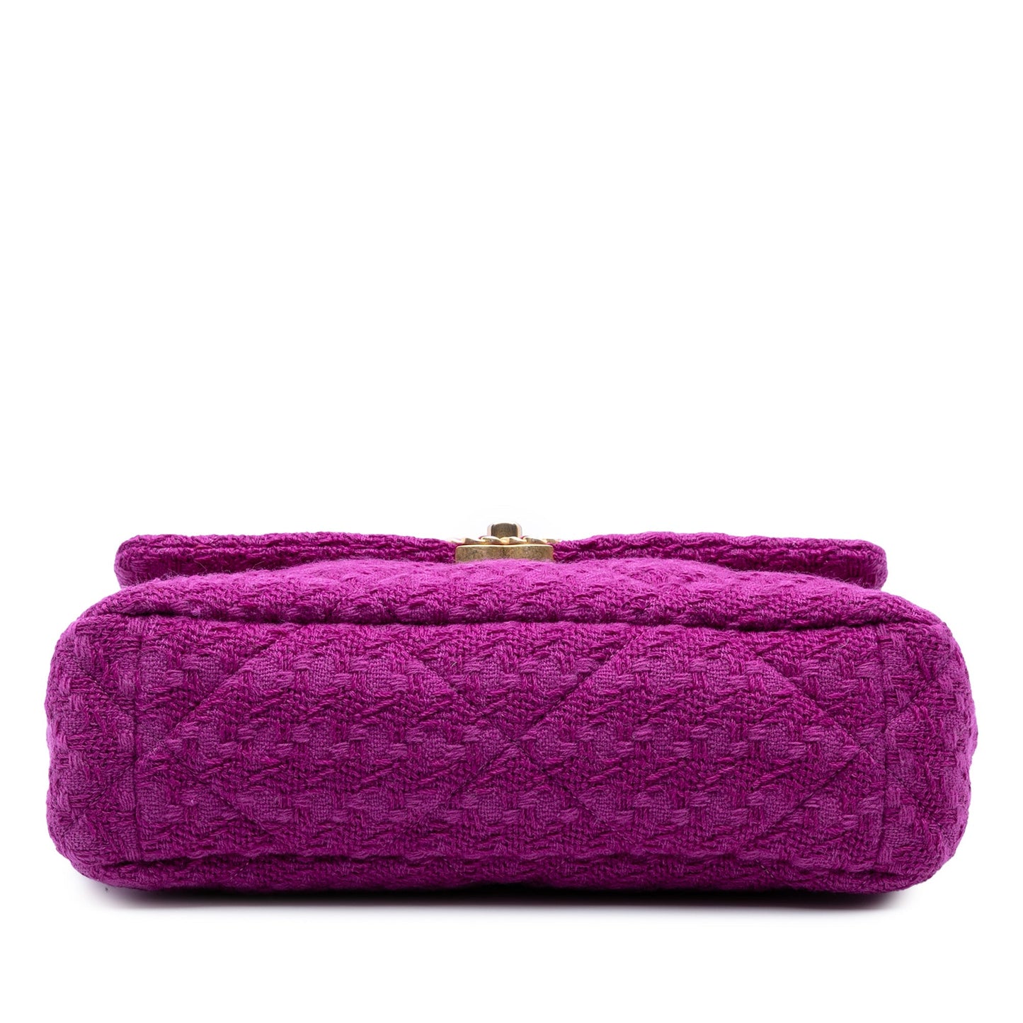 Purple Chanel Large Tweed 19 Flap Satchel