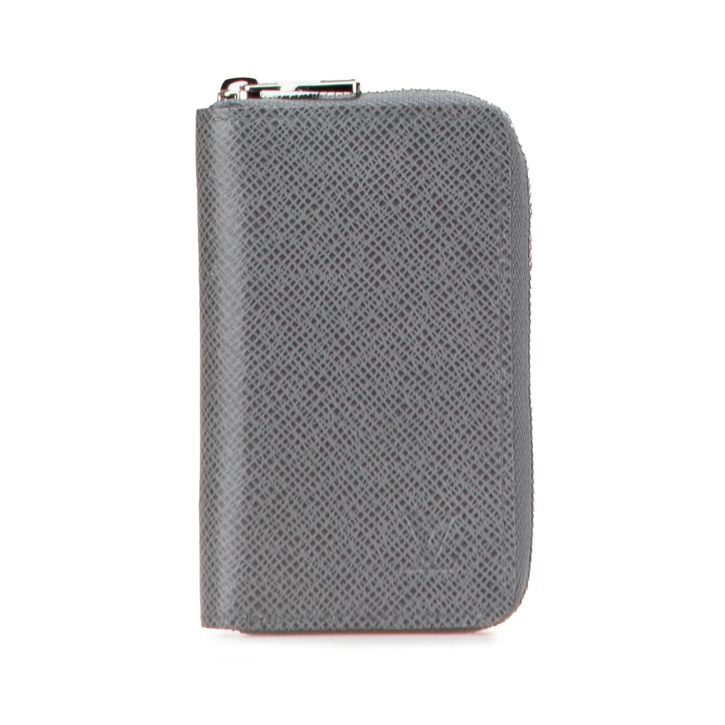 Gray Louis Vuitton Taiga Zippy Vertical Coin Purse