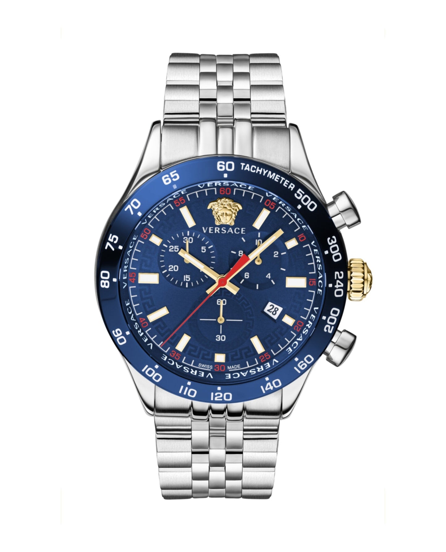 Versace Mens  Date 44mm Bracelet Fashion Watch