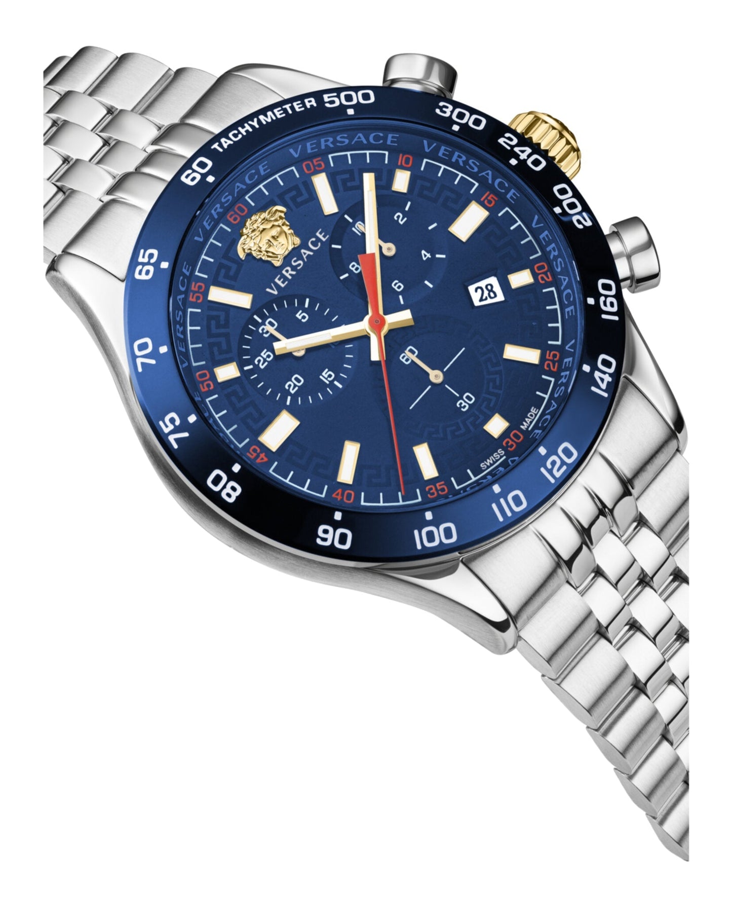 Versace Mens  Date 44mm Bracelet Fashion Watch