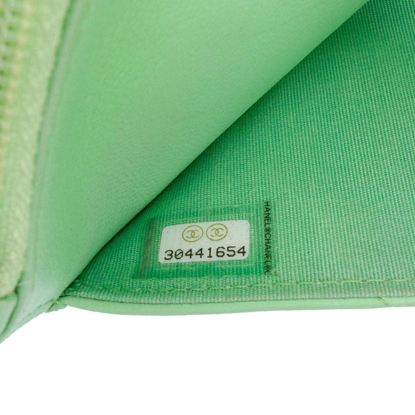 Green Chanel Quilted Lambskin 19 Wallet on Chain Satchel