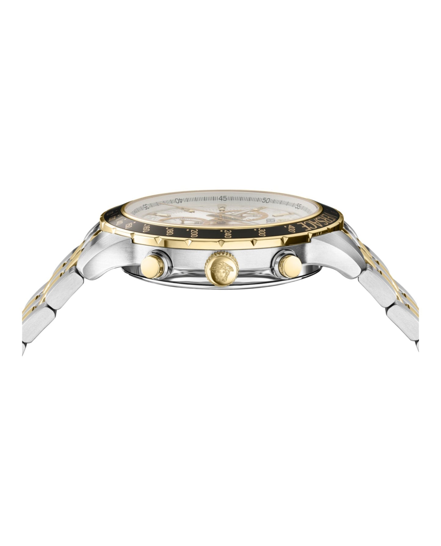 Versace Mens  Two Tone 44mm Bracelet Fashion Watch