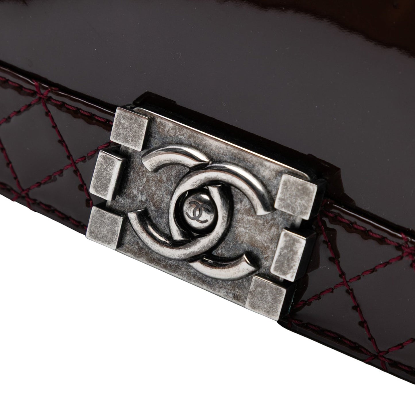 Red Chanel Medium Patent Boy Reverso Flap Crossbody Bag