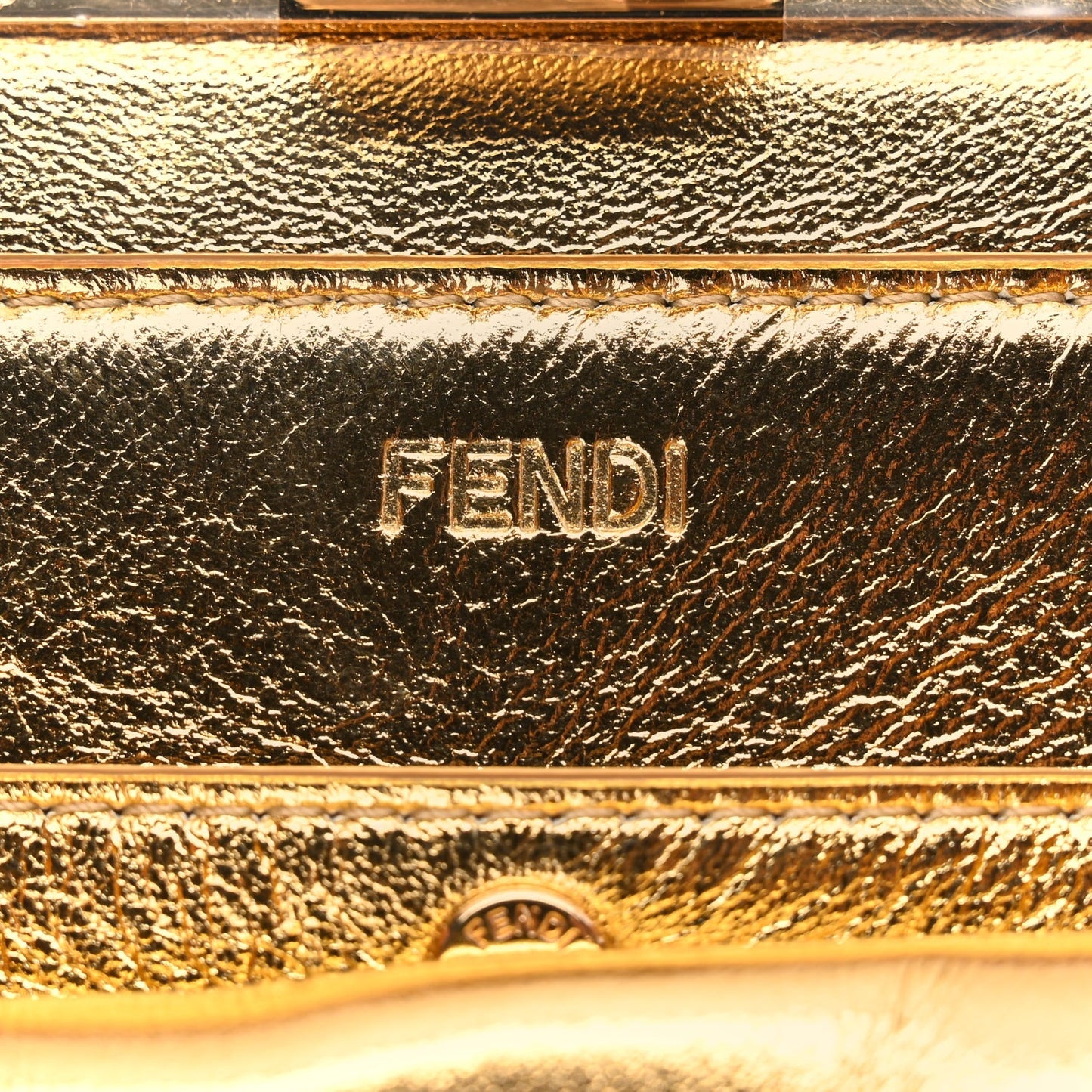 Fendi Raso Satin Trapunatato Medium Peekaboo I SEE U East West Satchel Rosa Quarzo Oro