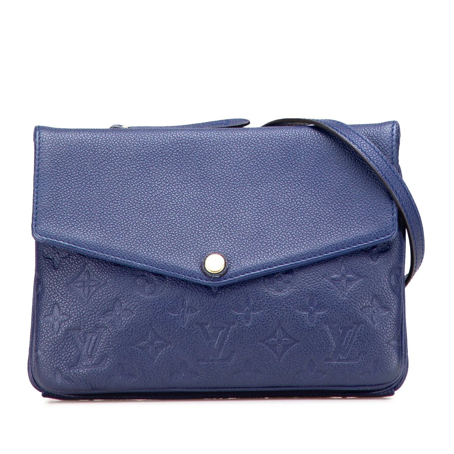 Blue Louis Vuitton Monogram Empreinte Twice Crossbody Bag