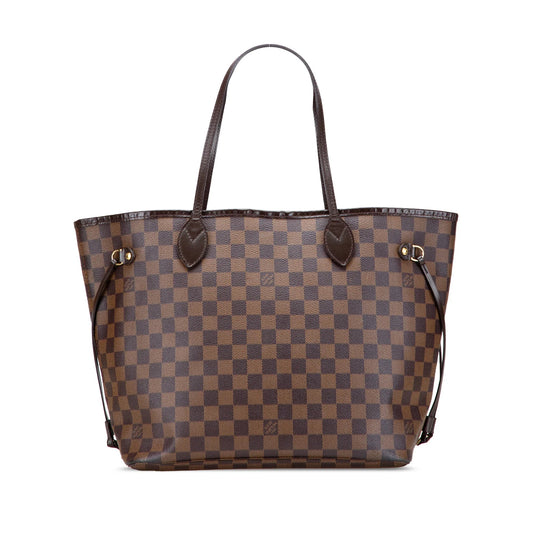 Brown Louis Vuitton Damier Ebene Neverfull MM Tote Bag