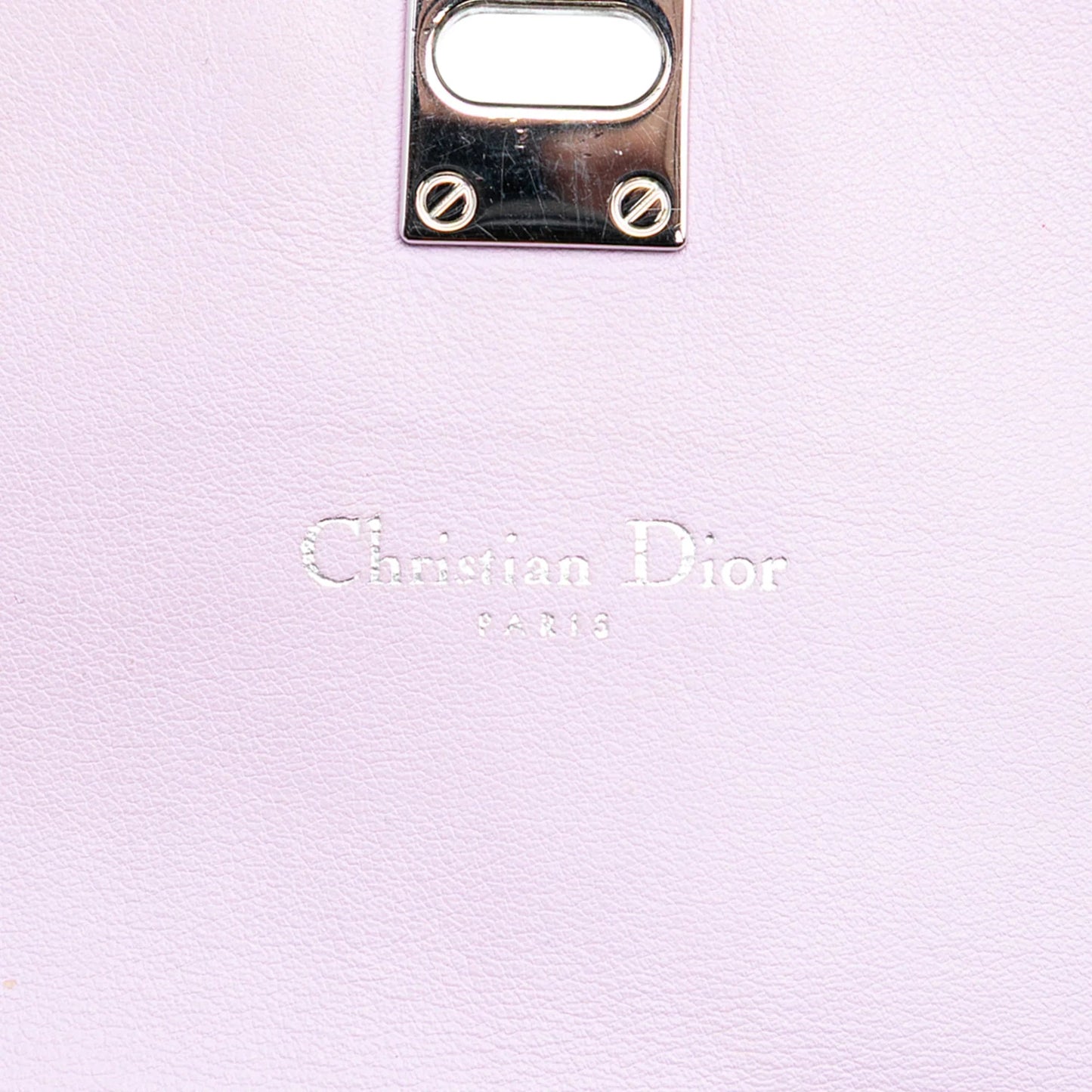 Pink Dior Tricolor Leather Turn Lock Wallet on Chain Crossbody Bag
