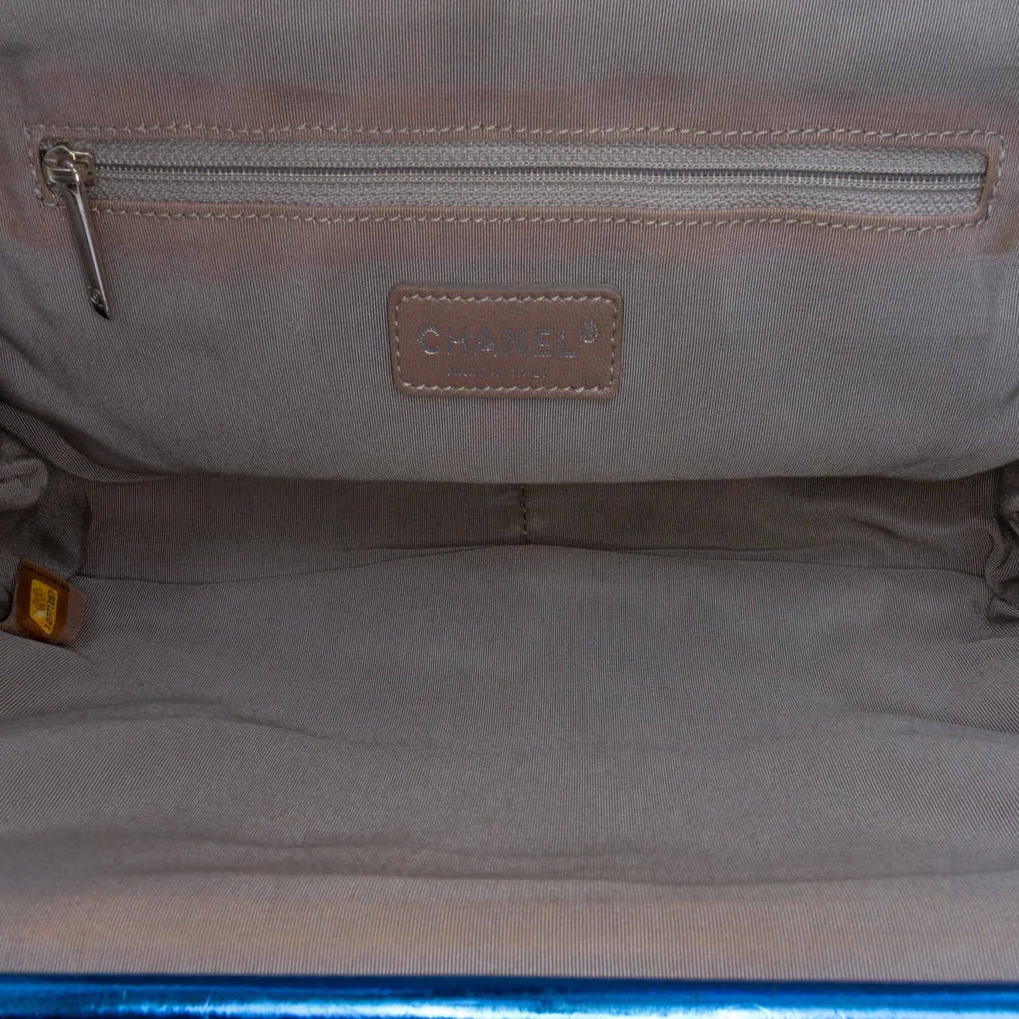 Multi Chanel Multicolor Metallic Quilted Calfskin Modern Chain Flap Frame Bag