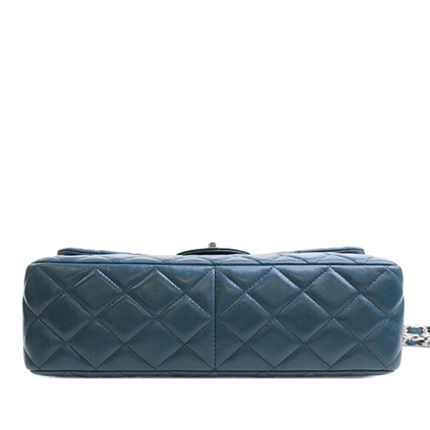 Blue Chanel Jumbo Classic Lambskin Single Flap Shoulder Bag