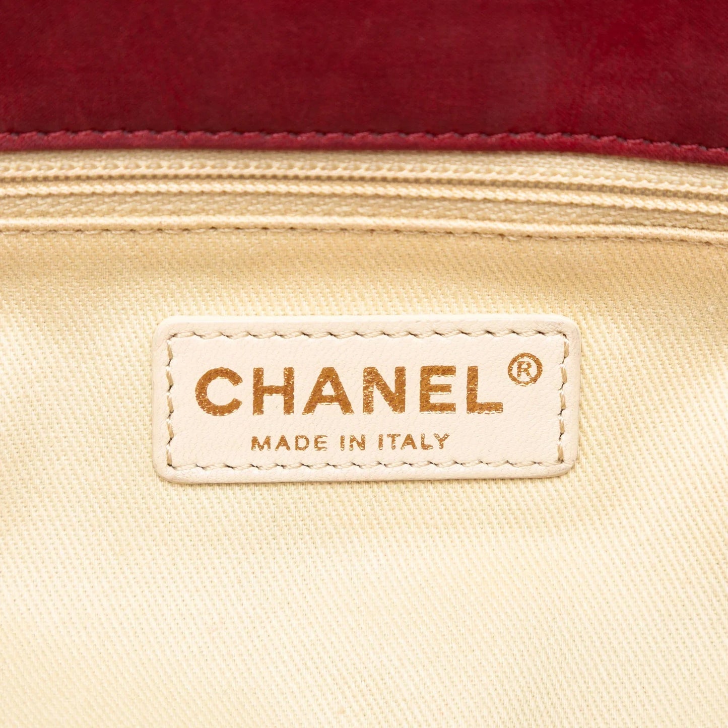 Red Chanel Large Aged Calfskin Chic Quilt Flap Shoulder Bag