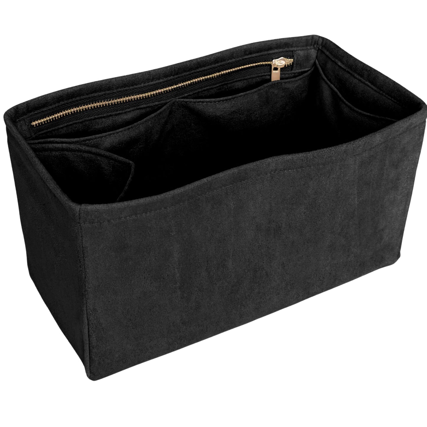 Organizer for [By The Way Selleria Mini, Fendi] Bag Insert (Velvet, Long Zip and Open Compartment)