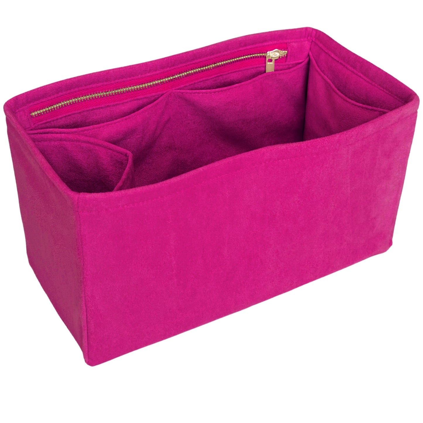 Organizer for [By The Way Selleria Mini, Fendi] Bag Insert (Velvet, Long Zip and Open Compartment)
