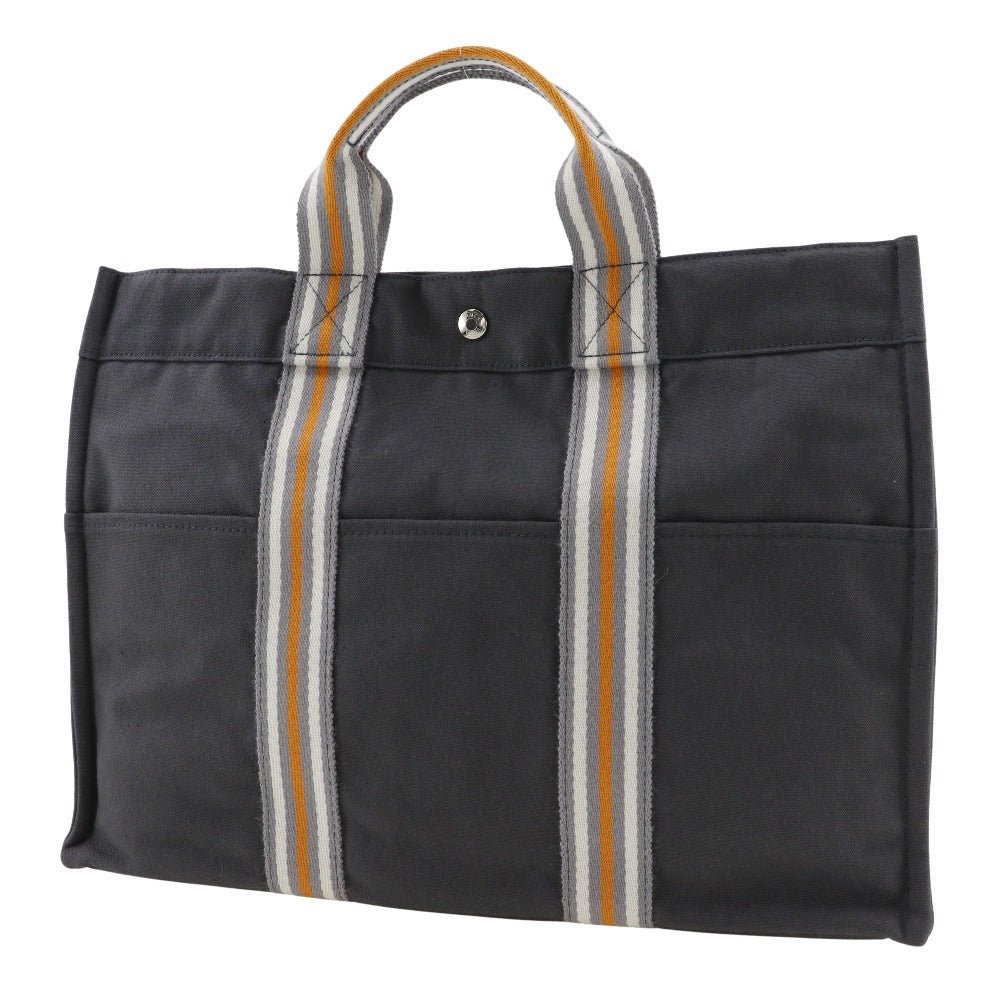 HERMES Tote Bag Cotton canvas gray 2001 Ginza Limited SackFool ToeMM unisex(Unisex)  d