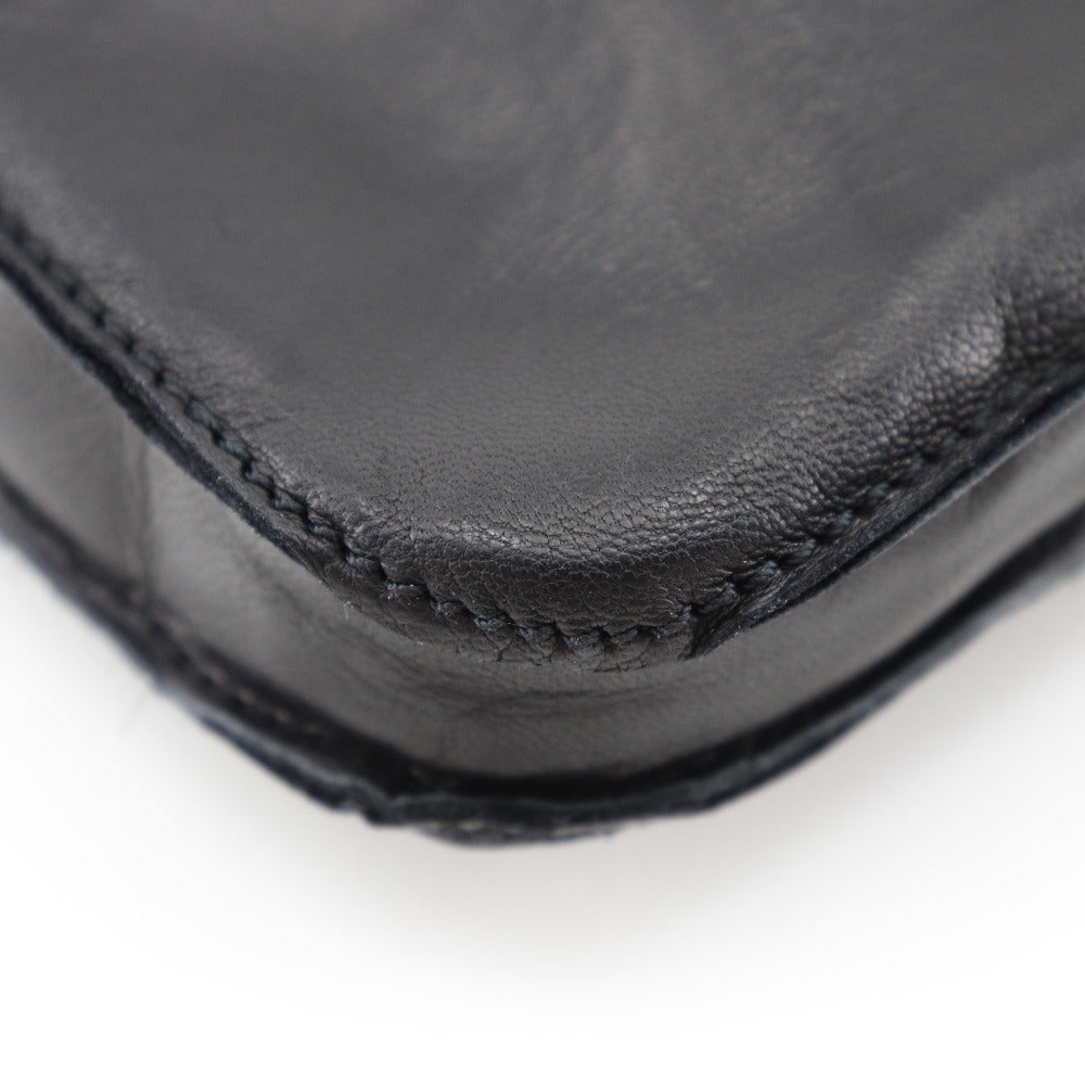 HERMES Shoulder Bag Calfskin black Toudu unisex(Unisex)  d