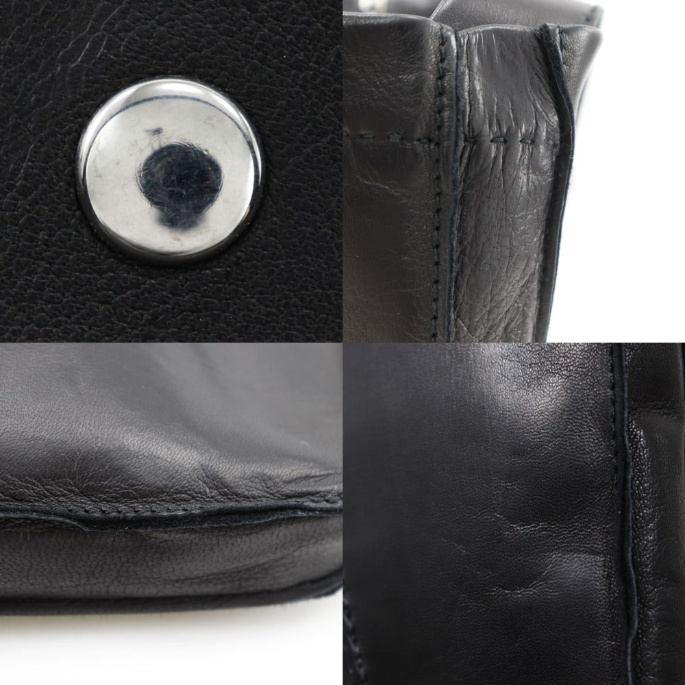 HERMES Shoulder Bag Calfskin black Toudu unisex(Unisex)  d