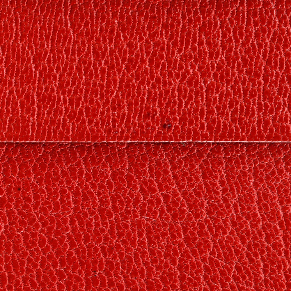 HERMES Bifold Wallet leather Red Beansufla Women  d