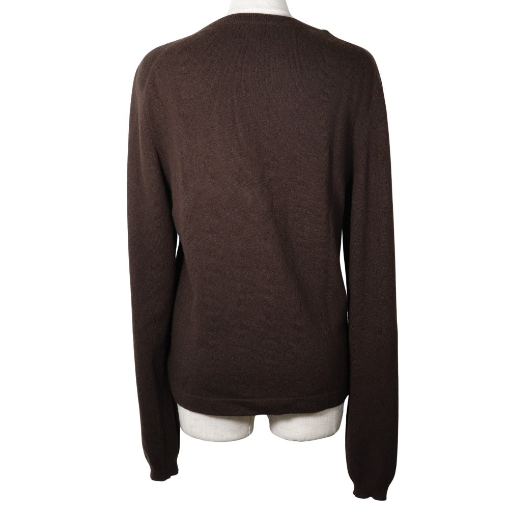 HERMES cardigan cashmere Brown Serie button Women Free size  d