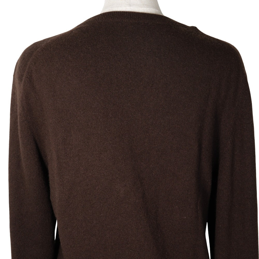 HERMES cardigan cashmere Brown Serie button Women Free size  d