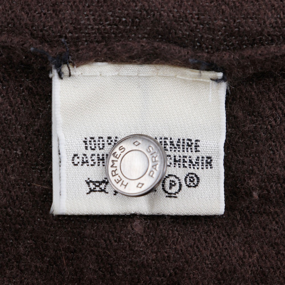 HERMES cardigan cashmere Brown Serie button Women Free size  d