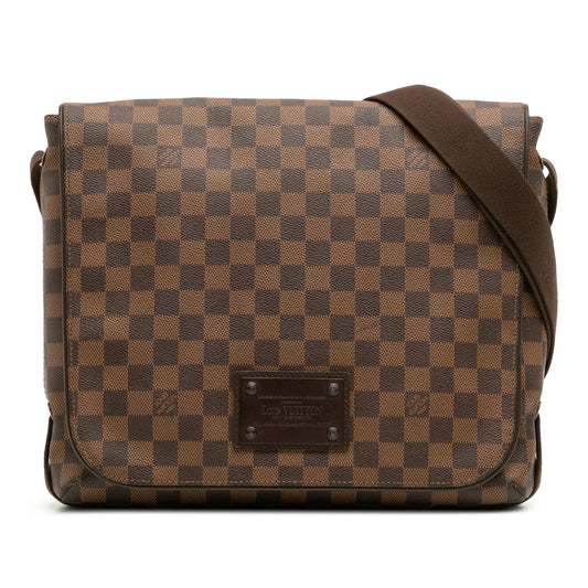 Brown Louis Vuitton Damier Ebene Brooklyn MM Crossbody Bag