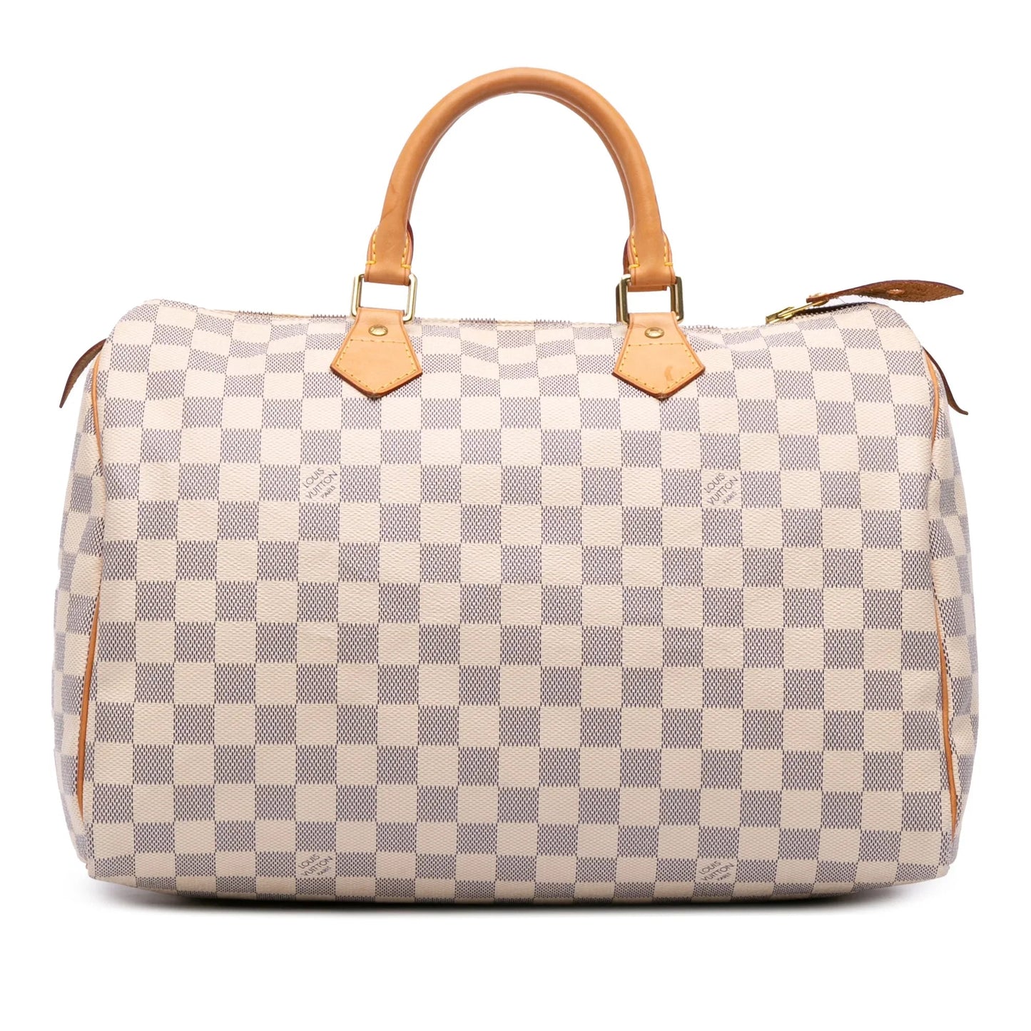 White Louis Vuitton Damier Azur Speedy 30 Boston Bag