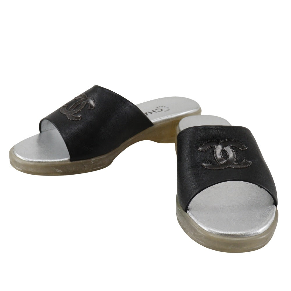 Chanel Coco Mark Leather Sandals