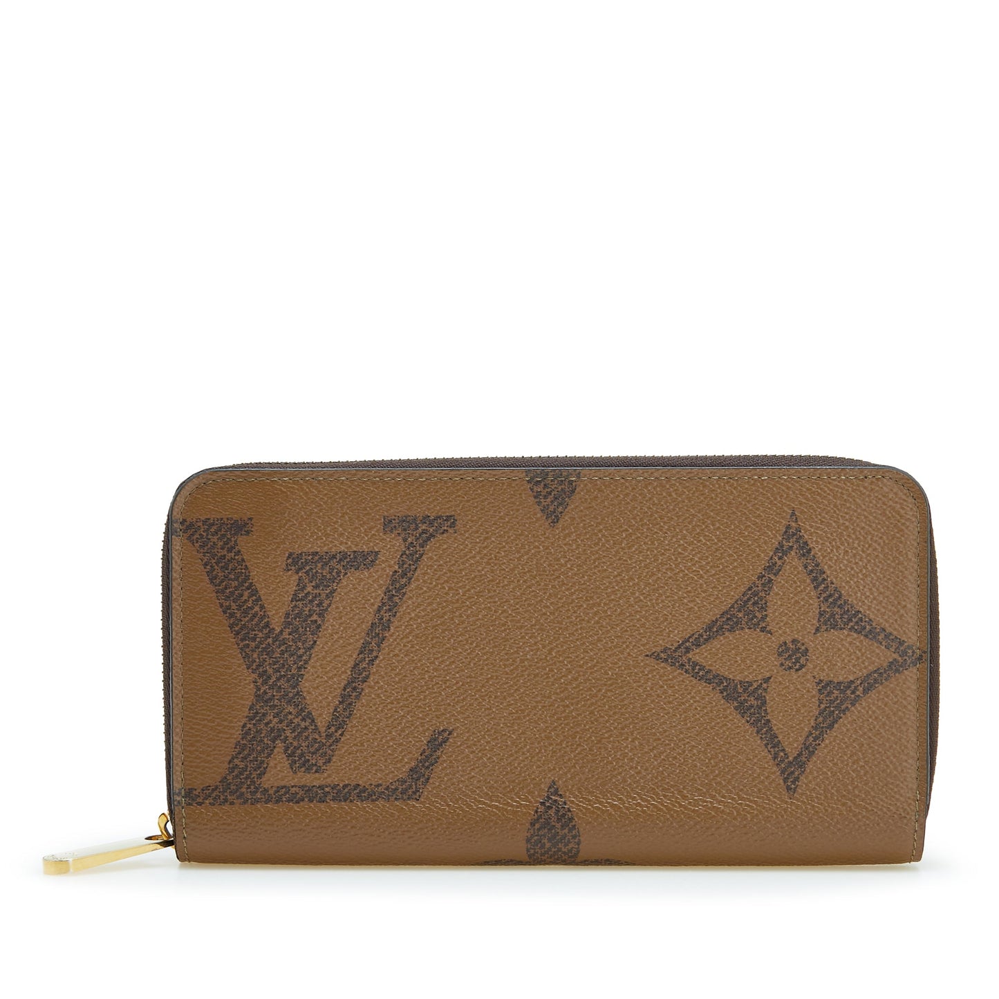 Brown Louis Vuitton Monogram Giant Reverse Zippy Wallet