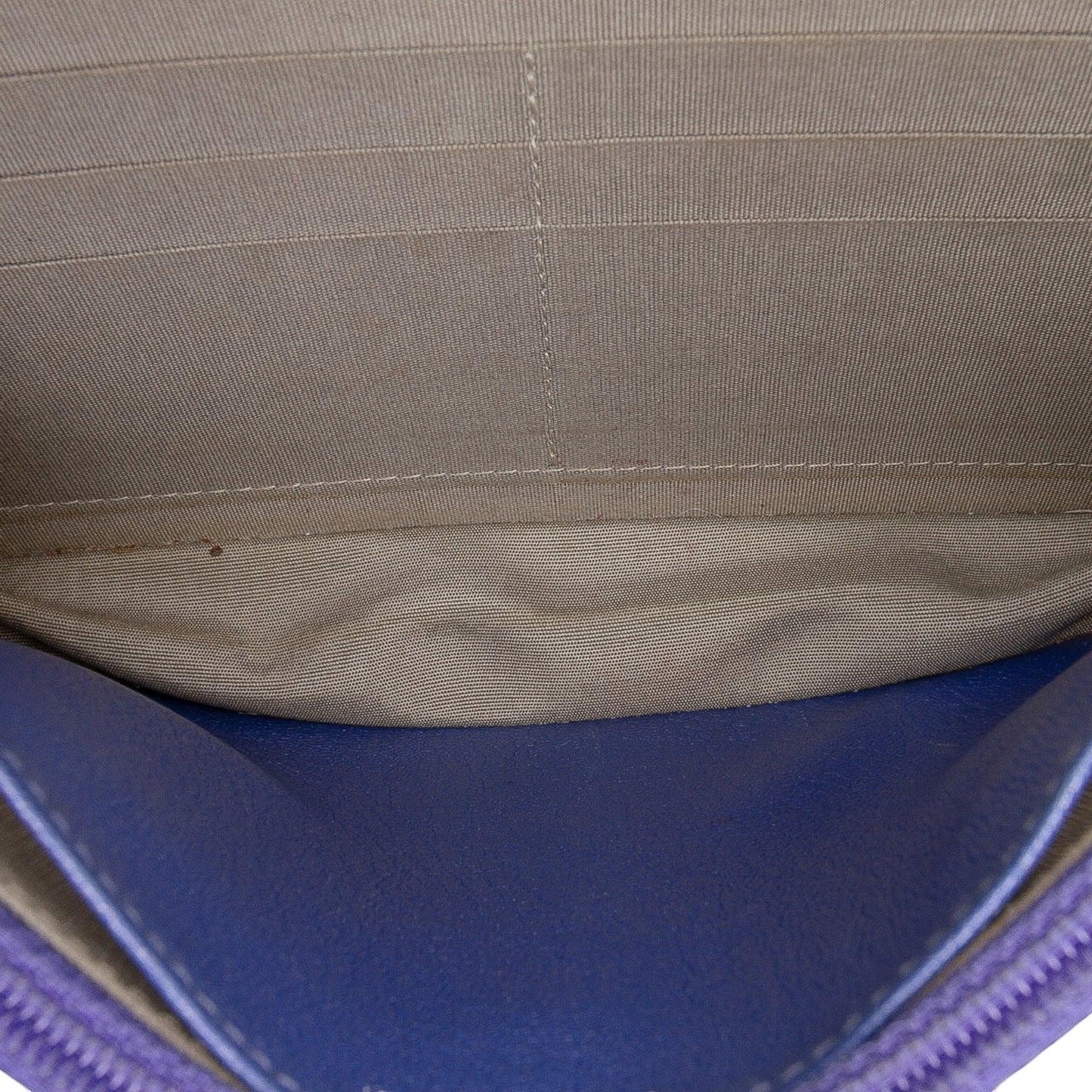 Blue Chanel CC Calfskin Double Stitched Wallet on Chain Crossbody Bag