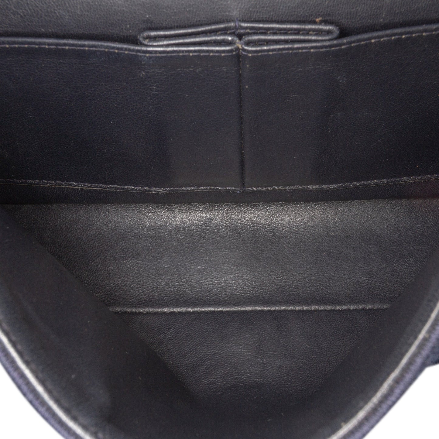 Blue Chanel Medium Classic Jersey Double Flap Shoulder Bag