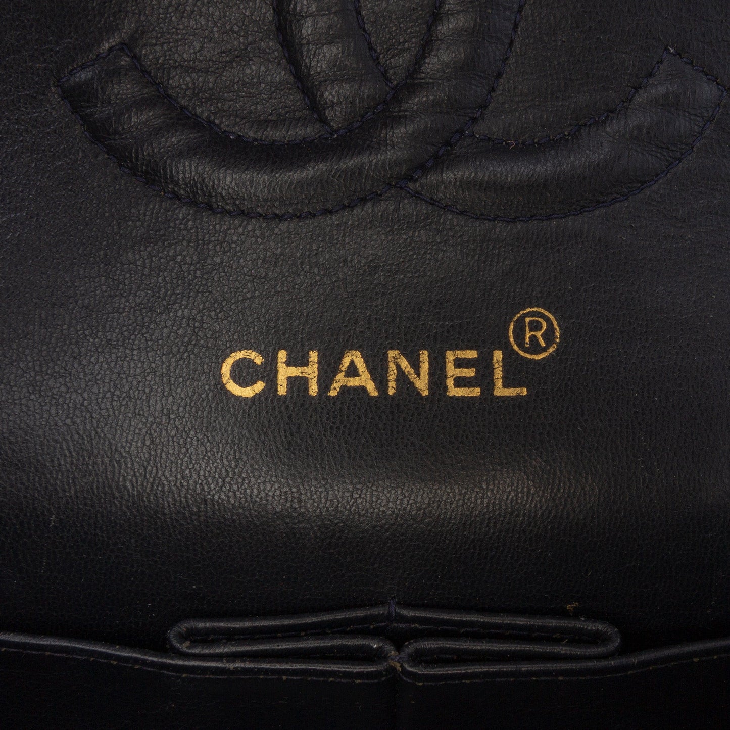 Blue Chanel Medium Classic Jersey Double Flap Shoulder Bag