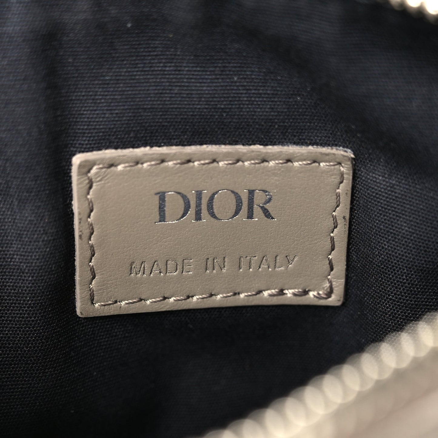 Christian Dior Calfskin Oblique Galaxy Perforated Mens Mini Saddle Bag Marron