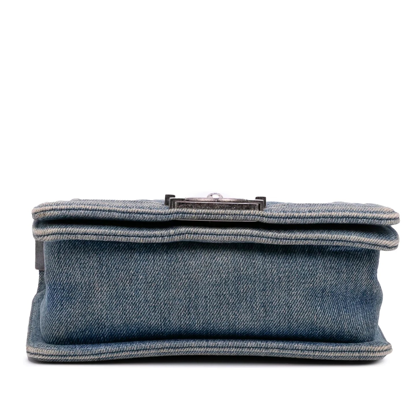 Blue Chanel Small Quilted Denim Boy Flap Crossbody Bag