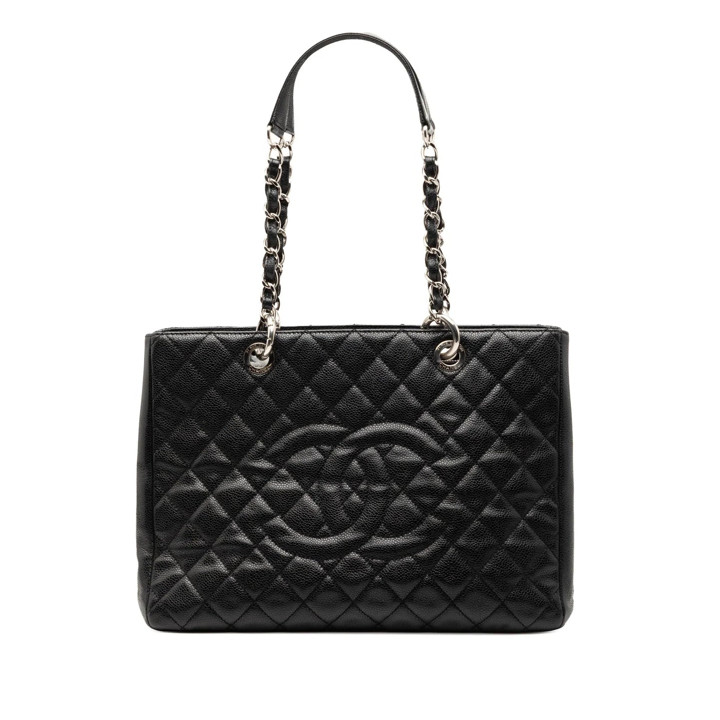 Black Chanel Caviar Grand Shopping Tote