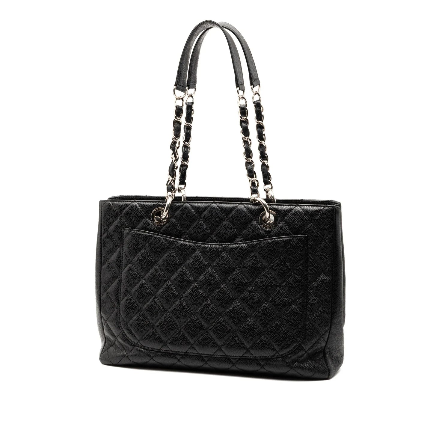 Black Chanel Caviar Grand Shopping Tote