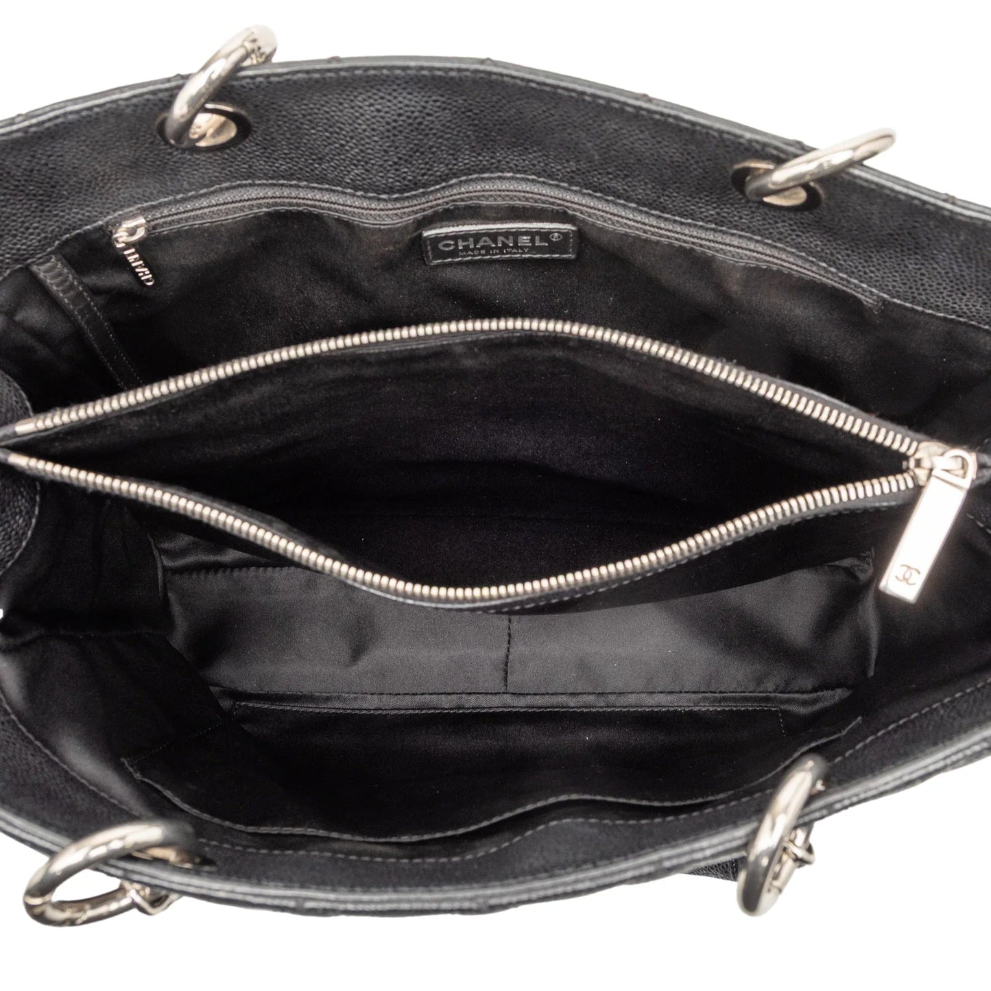 Black Chanel Caviar Grand Shopping Tote