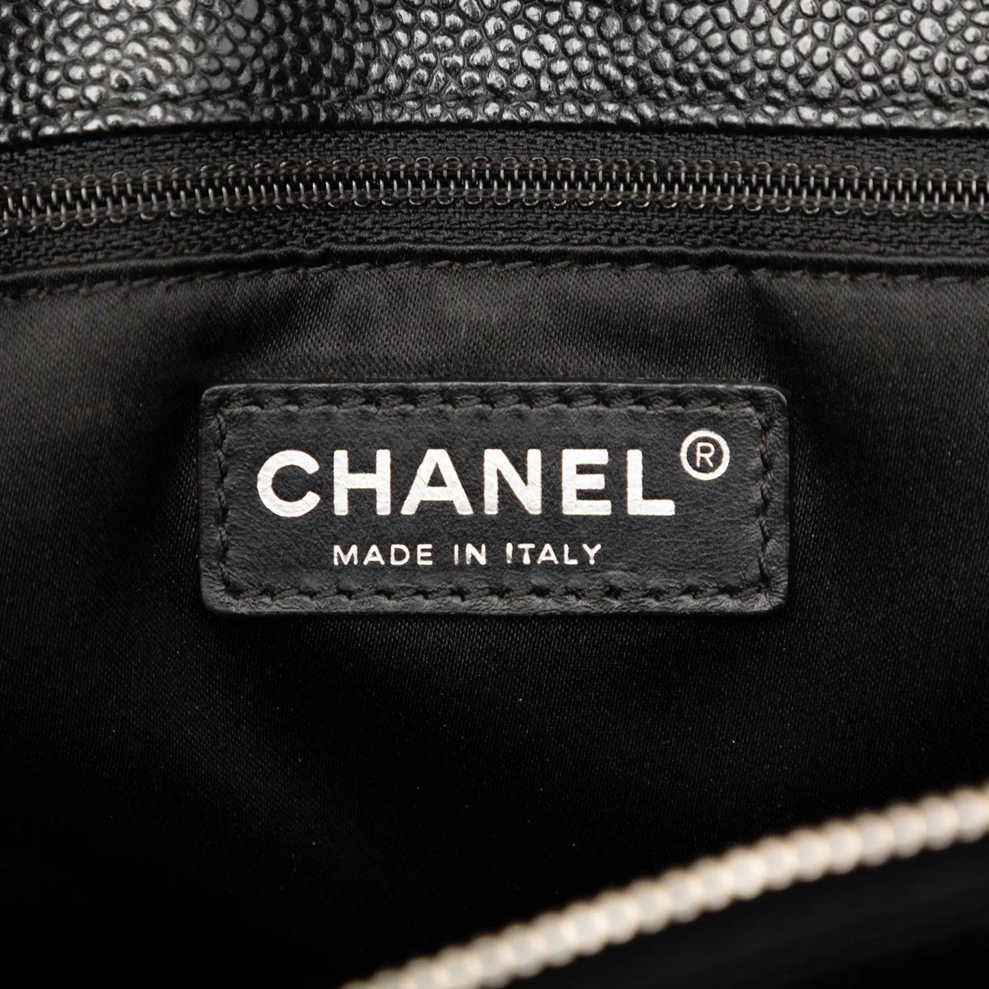 Black Chanel Caviar Grand Shopping Tote