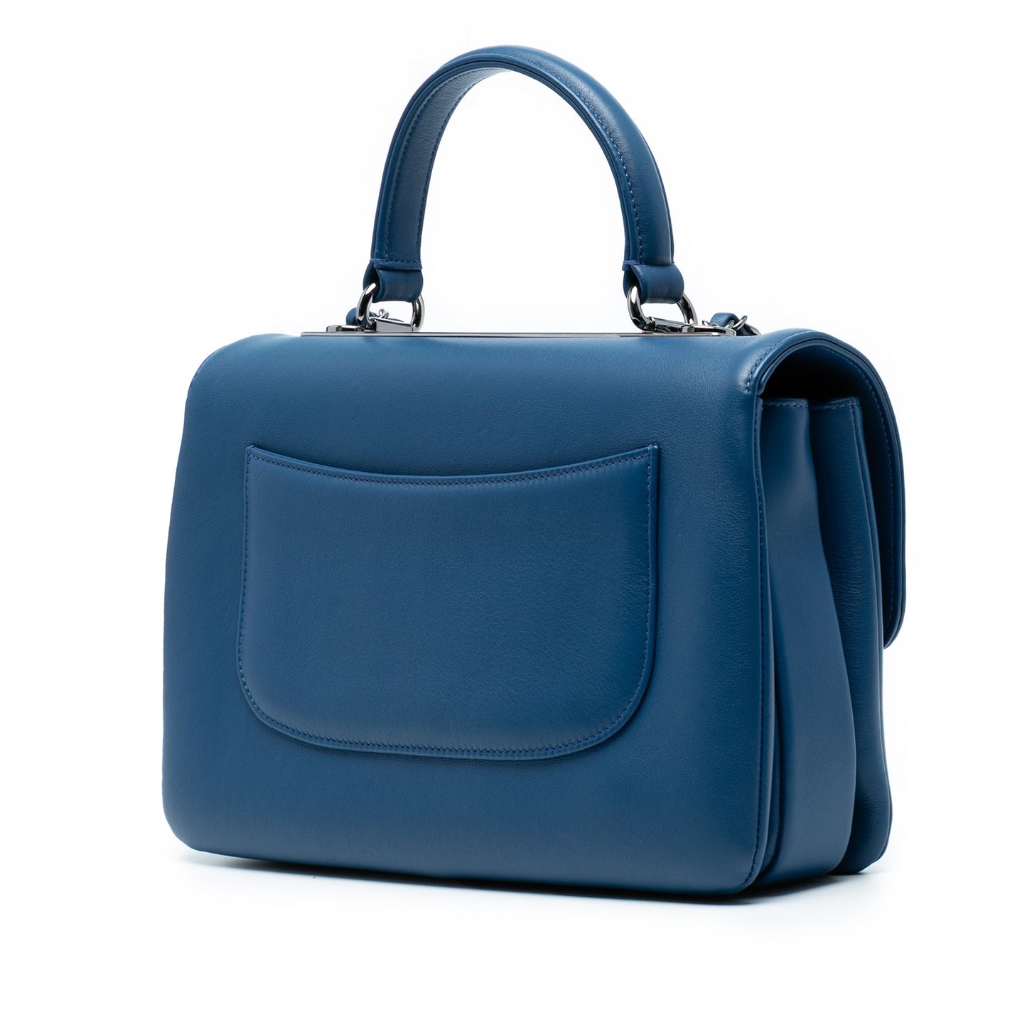 Blue Chanel Medium Lambskin Trendy CC Top Handle Bag Satchel