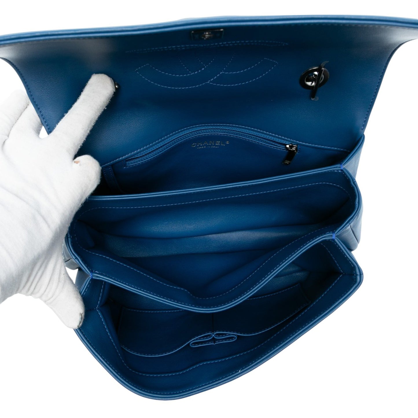 Blue Chanel Medium Lambskin Trendy CC Top Handle Bag Satchel