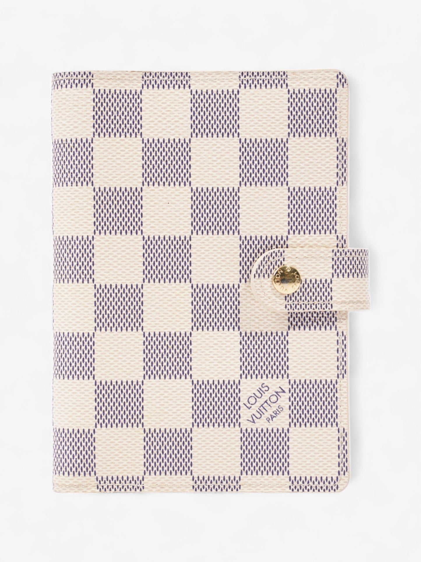 Louis Vuitton Ring Agenda Cover Damier Azur Coated Canvas Small