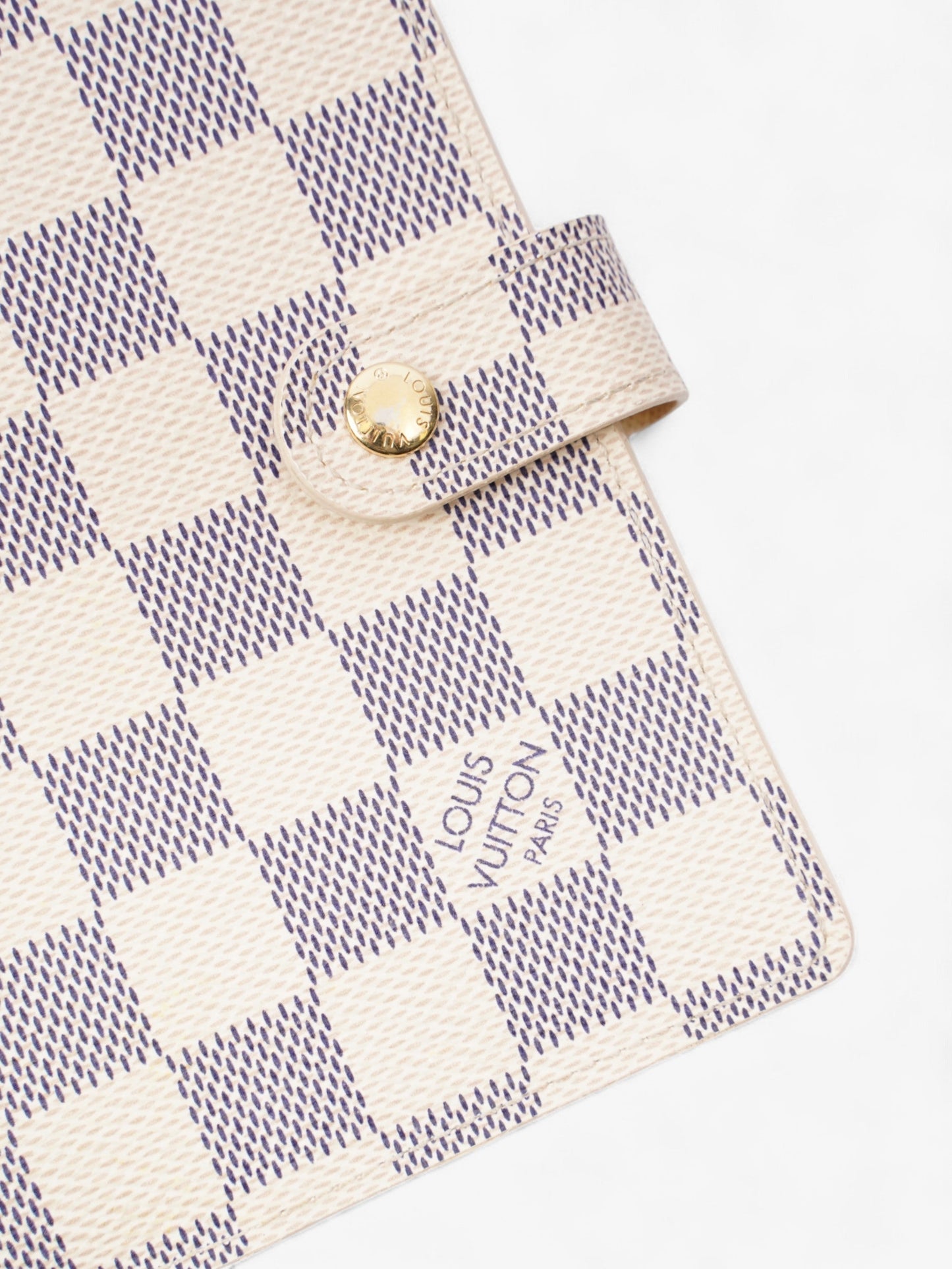 Louis Vuitton Ring Agenda Cover Damier Azur Coated Canvas Small