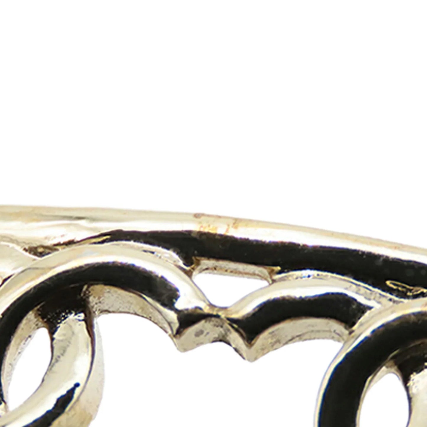 Gold Chanel Gold Plated Multiple CC Cuff Bracelet S