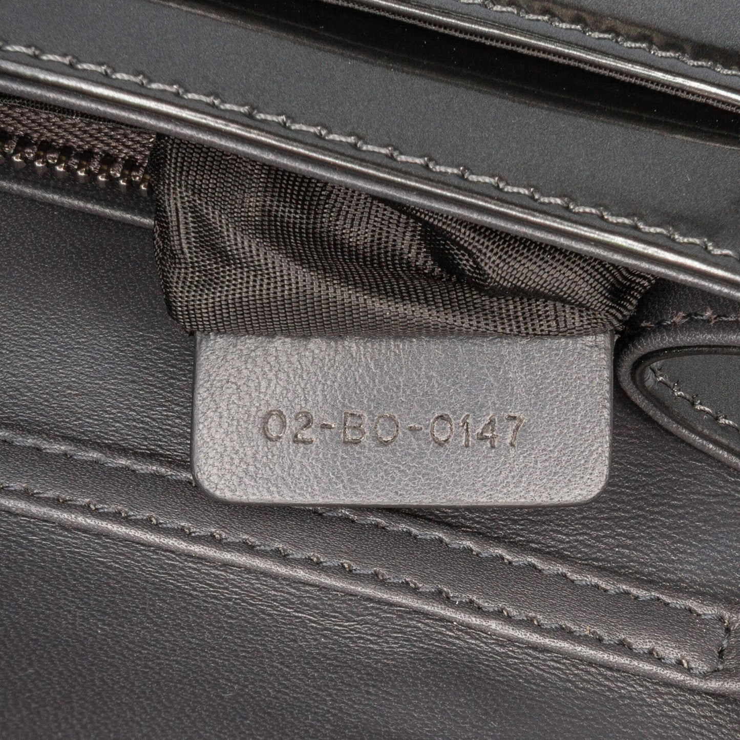 Black Dior Metallic Patent Microcannage Diorama Wallet on Chain Crossbody Bag
